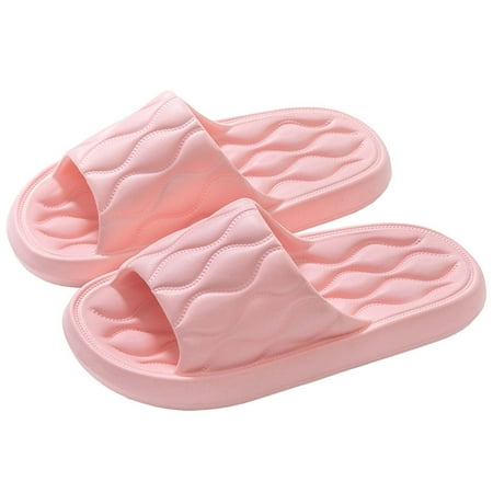 

TUOBARR Shower Shoes Womens Mens Solid Color Slippers Super Soft Breathable Anti-Slip Bedroom Home Slippers Pink