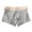 Grey, variant on zeranth Men Underwear Patchwork Color Elastic Wide Waistband Mid-rise Panties 3D U-convex Mesh Inner Breathable Shorts Briefs