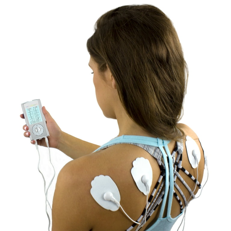 TENS EMS Muscle Stimulator for Pain Relief Therapy (Silver