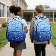 thumbnail image 3 of SCRAWLGOD Stars Pattern Blue Kids Backpack for Girls Boys 17 Inches Large Lightweight School Bag for Primary,Teenage & Elementary Students Bookbag, 3 of 7