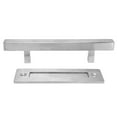 thumbnail image 2 of Stainless Steel Door Handle, Multifunctional Ergonomic Design Brushed Simple Installation Barn Door Hardware Handle Double Side  For Home For Door, 2 of 8
