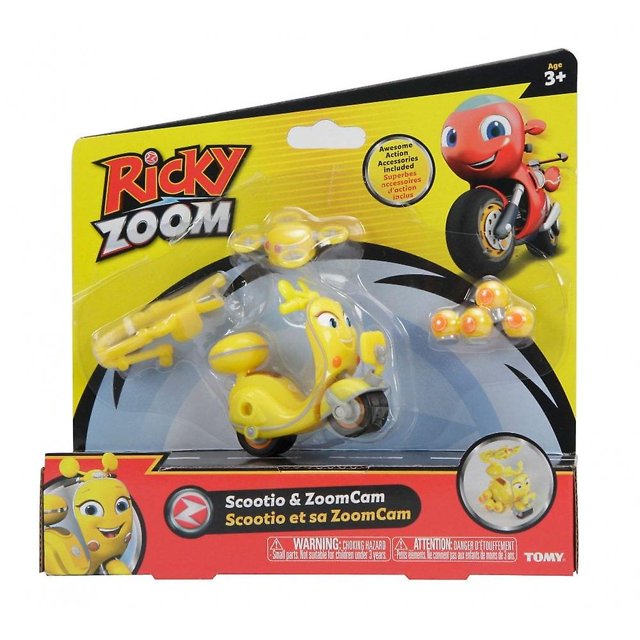 Set de vehículos de juguete Ricky Zoom Scootio y ZoomCam con 3 Acc 3+
