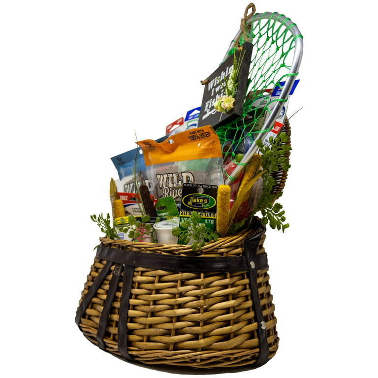 Fishing Creel Gift Basket Jam-Packed with Useful Fishing Equipment, Sweet  Treats and Novelty Items | Father's Day | Gifts for him