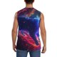 thumbnail image 4 of Balery Cosmic Cat Psychedelic Journey Camisetas sin mangas para hombre, absorbe la humedad y protege contra el mal olor.-3X-Large, 4 of 7