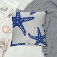 thumbnail image 2 of JEUXUS Blue Beach Decor Lumbar Throw Pillow Cover with Beach Quote/Starfish Cushion Covers Summer Holiday Beach House Decorative Rectangular/Waist Pillowcases, 2 of 5