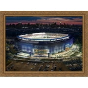 MetLife Stadium 38x28 Large Gold Ornate Wood Framed Canvas Art - Home of the New York Giants and Jets