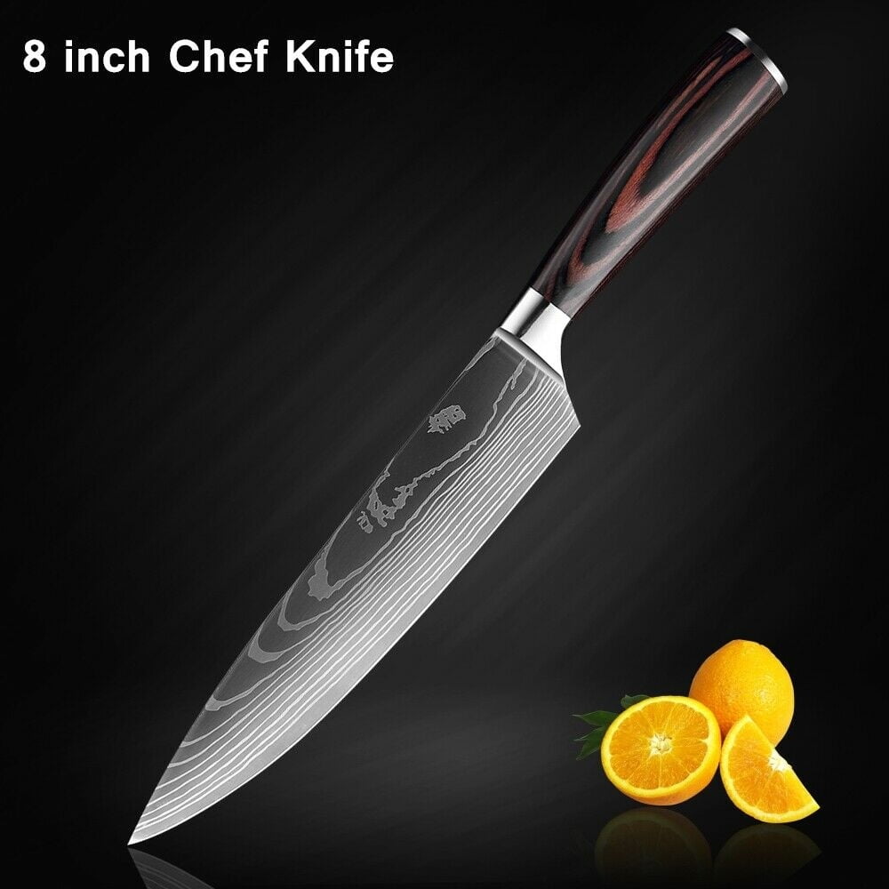  FOXEL Razor Sharp Cooking Chef Knife - Large 9 inch Kitchen  Knife for Rock Chopping – Professional Rust Resistant 9 inch High Carbon  German Stainless Steel – Presentation Gift Box: Home & Kitchen