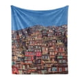thumbnail image 1 of Tibetan Soft Flannel Fleece Throw Blanket, Old Houses at Larung Gar in Clear Sunny Day Travel Picture Sichuan China, Cozy Plush for Indoor and Outdoor Use, 50" x 70", Multicolor, by Ambesonne, 1 of 6