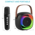 thumbnail image 4 of ENERFACE Mini Karaoke Machine for Kids and Adults Portable Bluetooth Karaoke Speaker with Wireless Microphone Perfect for Boys Girls Karaoke Toys Birthday Gifts and Home Party Use(Black), 4 of 7
