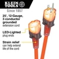 thumbnail image 2 of Cable de extensión Klein Tools EXC2515 de 7,5 m con extremos LED de 15 A para interiores y exteriores, 2 of 8
