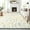 Floral-beige, variant on 5x7 Washable Floral Scalloped Rug, Non-Slip, Neutral, for Living Room, Bedroom, Dining Room, Entry, Basement, Farmhouse, Taupe