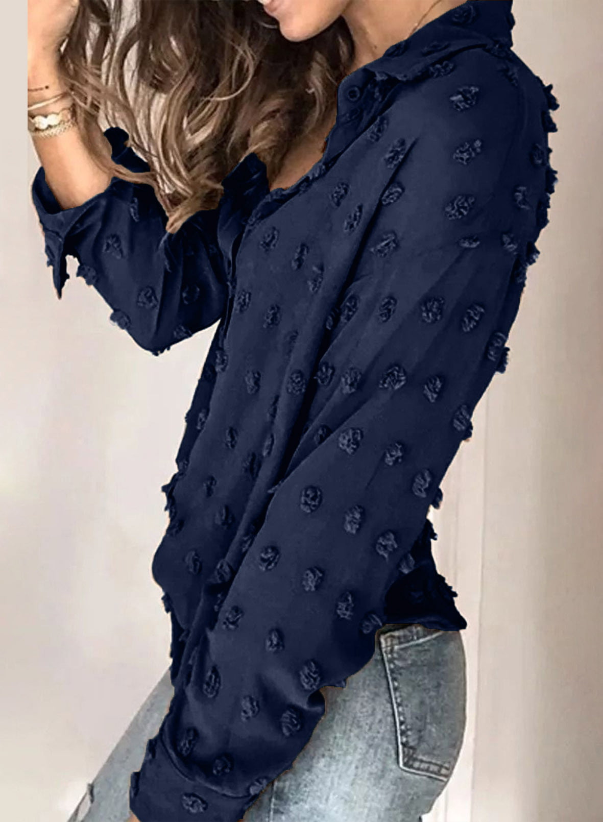 warmte Fraude achtergrond Eytino Womens Blouses Button Down Shirts Long Sleeve V Neck Sheer Work Tops  - Walmart.com