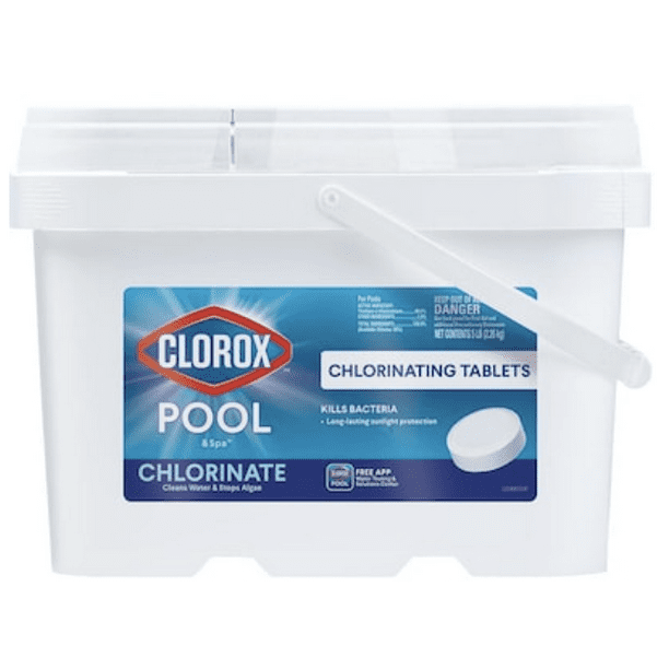 Clorox Pool&Spa Chlorinating Tablets 25lb Bucket 3in Pool Chlorine