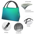 thumbnail image 4 of Balery Green Turquoise Teal Bolsa de Aislamiento Portátil – Bolsa de Almuerzo con Forro de Aluminio Mejorado, Funda Impermeable y Fácil de Limpiar para Picnic y Caja de Almuerzo, 4 of 6