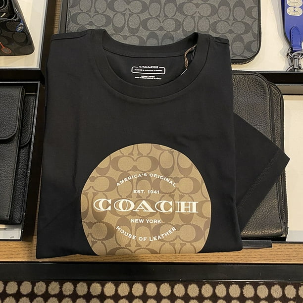 Camiseta De Algodón COACH Classic Con Estampado De Manga Corta Para Hombrepangjing
