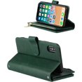 thumbnail image 3 of iPhone Xs Phone Case Wallet for Women Men with Credit Card Holder, iPhone X Crossbody Case with Strap Shoulder Lanyard, Zipper Pocket PU Leather Cases for iPhone Xs,5.8 Inch Dark Green, 3 of 18