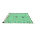 thumbnail image 2 of Ahgly Company Machine Washable Indoor Rectangle Abstract Turquoise Blue Modern Area Rugs, 5' x 7', 2 of 4
