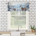 thumbnail image 3 of Watercolor Deer Curtain Valances Winter Forest Dreamy Snowy Tree Nature Scenery Window Valance for Bedroom Bathroom Living Room Dining Room Valances Set 54 by 18 in, 1 Panel, 3 of 6