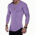 thumbnail image 2 of KaLI_store Men's Shirts Men's Long Sleeve T-shirt Classic T-shirt for Men Purple,XL, 2 of 5