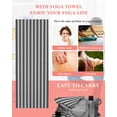 thumbnail image 5 of Boho Black Stripe Yoga Towel for Hot Yoga Non Slip, Abstract Geometric White Minimalist Yoga Mat Towel Absorbent Yoga Sweat Towels Microfiber Hot Yoga Blanket for Bikram Pilates 26"x70", 5 of 7