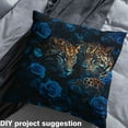 thumbnail image 2 of Castle Fairy Wildlife Leopard Fabric by the Yard 1 Yard,Animal Cheetah Home Decor Fabric by the Yard,Blue Rose Room Decor Fabric by the Yard,Lightweight Room Decor, 2 of 6