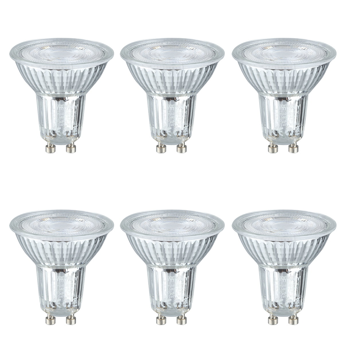 6PCS Lampwin LED Bulbs Spotlight 5W GU10 SMD Lamp 100-240V 6000K Cool White USA 