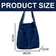 thumbnail image 2 of Bolso de hombro de mezclilla para mujer, bolso de lona informal, bolso bandolera retro, bolso de gran capacidad, azul marino, 2 of 5