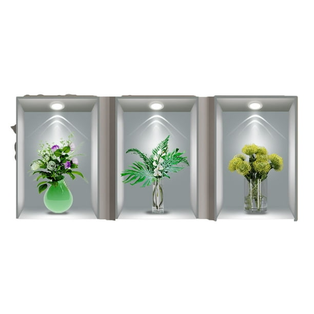 Calcomanía botánica 3D Kojanyu de 40 x 60 cm,ideal para escaleras comerciales,ideal para decoración de hogar,oficina,hotel o restaurante.