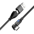 thumbnail image 1 of Cable De Datos De Flexión De 180 Grados Pd60W Cable De Carga Rápida De Bajo Consumo De Energía A + C A C Cable De Datos Dos En Led De Transmisión Rápida Para Computadora Portátil Con Teléfono Móvil Noticed EL014391-03, 1 of 5