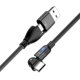 thumbnail image 1 of Cable De Datos De Flexión De 180 Grados Pd60W Cable De Carga Rápida De Bajo Consumo De Energía A + C A C Cable De Datos Dos En Led De Transmisión Rápida Para Computadora Portátil Con Teléfono Móvil Vogacara EL014391-01, 1 of 5