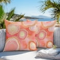 thumbnail image 4 of Abstract Art Water Ripple Outdoor Pillow Covers Pack of 2 Pink Marble Pattern Waterproof Throw Pillow Covers Decorative Cushion Cases for Patio Garden Tent Balcony Couch 16x16 inch, 4 of 8