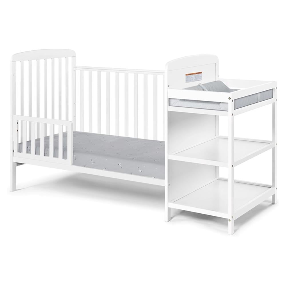 Suite Bebe Ramsey Toddler Guard Rail with Stabilizer Bar, White Finish