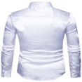 thumbnail image 3 of Stylish Men‘s Solid Color Business Shirts with Turn-Down Collar for Office, 3 of 4