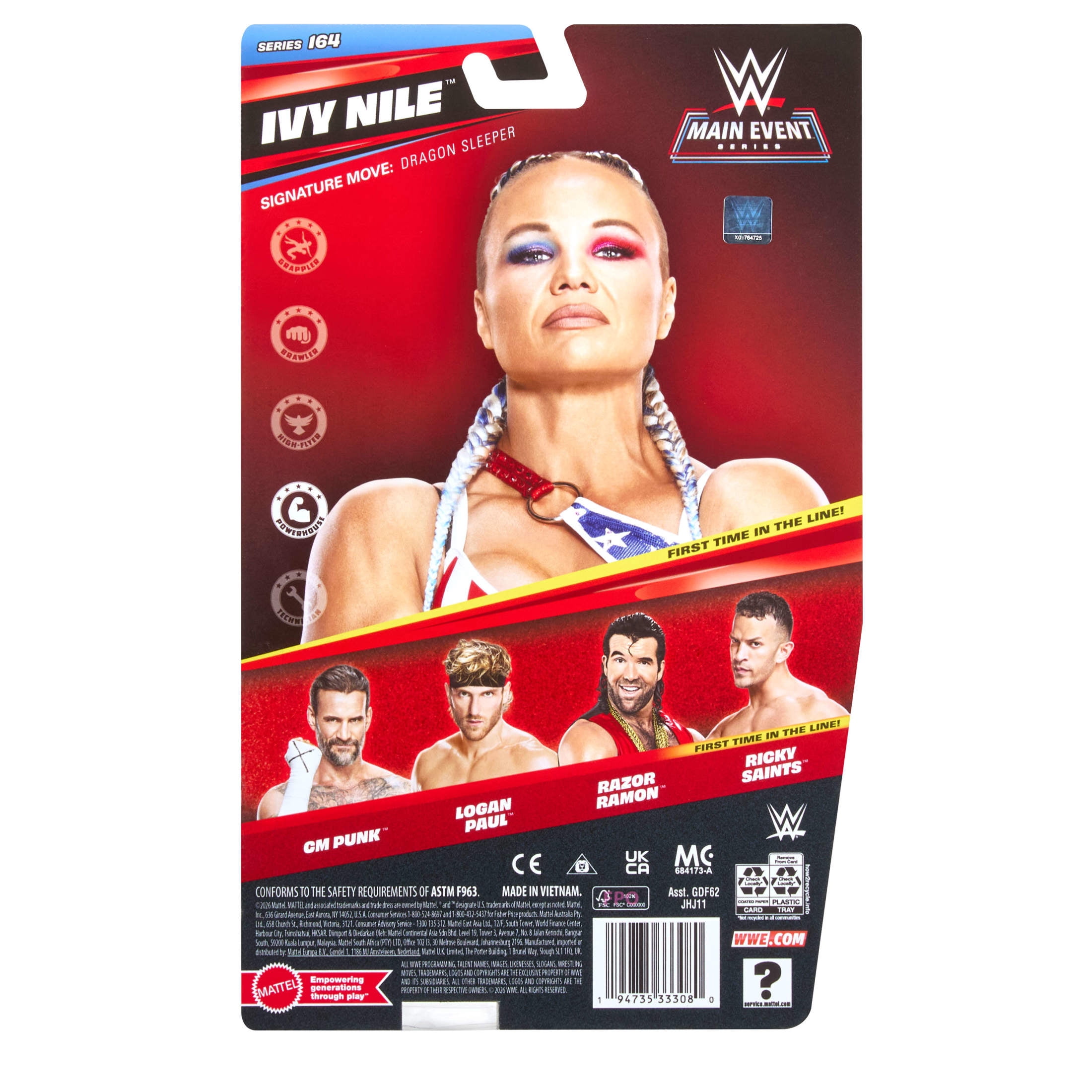 WWE Ivy Nile Action Figure, Main Event Series #164, 6-inch Collectible with Articulation