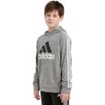 thumbnail image 2 of adidas Hoodie Fleece Lined Pullover with Functional Front Pouch Pocket (Gray, L), 2 of 3