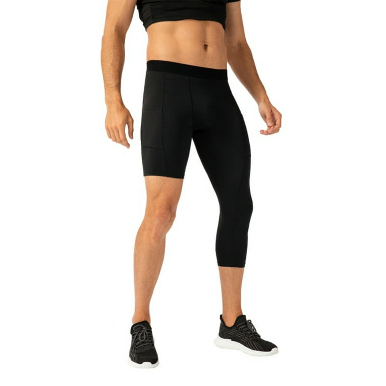 Men's Compression Pants One Leg Tights Leggings Athletic Base Layer for Gym  Running Basketball 