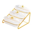 thumbnail image 4 of deevoka Dried es 3 Tier Vegetables Serving Dishes Tray for Hotel Home Holiday Clear Bowl, 4 of 9