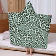 thumbnail image 5 of Green and Dark Green Giraffe Pattern Hooded Bath Towel，60"x35" for Ages 3 To 12 Kids, Quick Dry Lightweight Soft Microfiber Hood Beach Towel Cover Up for Kids, 5 of 7