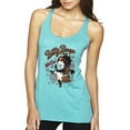 thumbnail image 1 of Wild Bobby Biker Betty Boop Wild One MC Motorcycle Betty Boop Tri-Blend Racerback Tank Top, Tahiti Blue, Small, 1 of 5