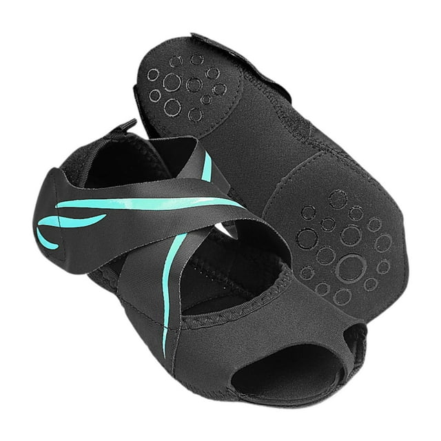 Calcetines de yoga, calcetines de entrenamiento, calcetines deportivos con lazo cruzado para mujer, calcetines de ballet antideslizantes transpirables Verde