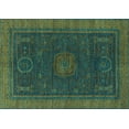 thumbnail image 1 of Ahgly Company Indoor Rectangle Oriental Light Blue Modern Area Rugs, 5' x 8', 1 of 4
