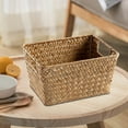 thumbnail image 1 of Cesta de ratán, cesta de almacenamiento de mimbre, bandeja de mesa para desayuno, cesta tejida a mano con asas, decorativa hecha a mano para estante Soledad Cesta de almacenamiento de tejido, 1 of 9
