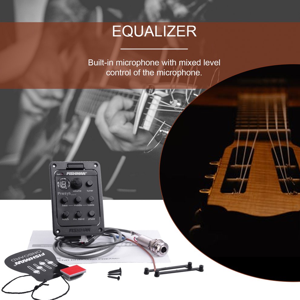 Equalizer Acoustic Guitar - Fishman 4 Band Eq Equalizer Acoustic Guitar Pickup Guitar Tuner Black Color Walmart Canada