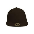 thumbnail image 2 of Top Headwear Plain Flat Bill Fitted Hat, Brown 7, 2 of 4