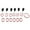 Black, variant on Miulika 6 Set Gaskets 33mm Swirl Flap For E46 E60 E61 E65 E90 E91 320d - Red, as described