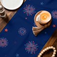 thumbnail image 3 of 4th of July Table Runner 72 Inches, Independence Day Patriotic Flowers Dogs Blue Bed Runner Dresser Scarves Tabletop for Indoor Outdoor Parties/Ceremony/Banquet, 16" x 72", 3 of 9
