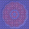 thumbnail image 1 of Ahgly Company Indoor Square Patterned Bright Purple Area Rugs, 7' Square, 1 of 6
