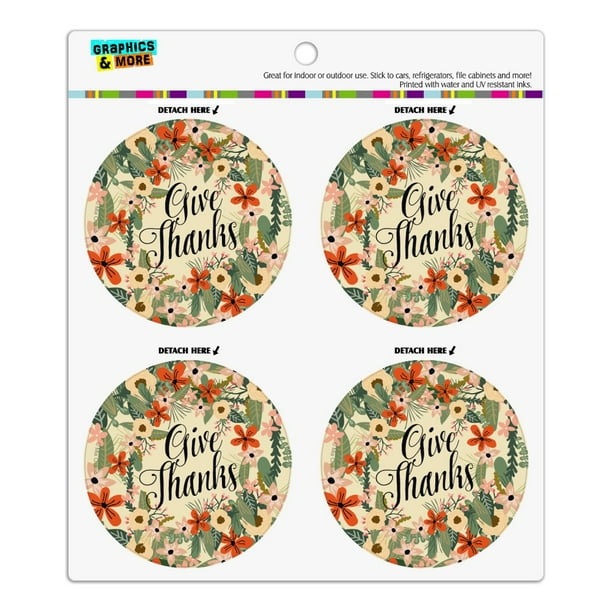 Give Thanks Thankfulness Thank You Refrigerator Fridge Locker Vinyl