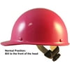 MSA Skull Guard Hard Hat - Fiberglass Cap Style With Swing Suspension - Custom Hot Pink Color