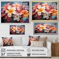 thumbnail image 4 of Designart "Coral-Tinged Paradise Of Blooming Plumeria" Plumeria Floater Framed Canvas Prints, 4 of 5